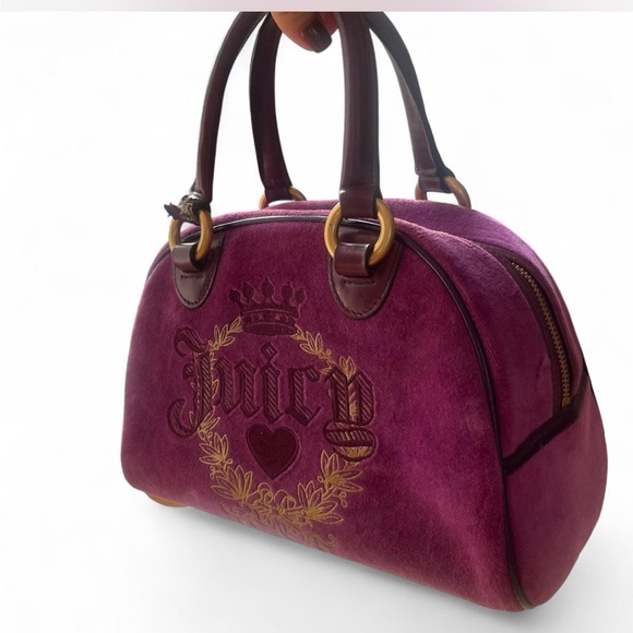 Juicy Couture Handbags - Purple Velour |Juicy Couture| Vintage Bowler Shoulder Bag